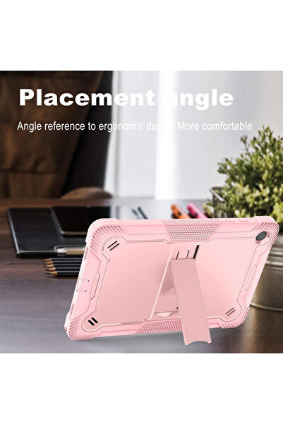 Techsuit [Pachet 360°] Husa + folie sticla Samsung Galaxy Tab A9 Plus Rugged TabShell, roz