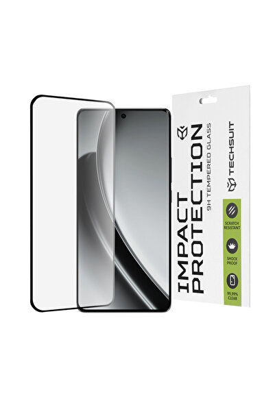 Techsuit Folie sticla 3D curbata Realme GT 6 111D Full Glue Full Cover, negru