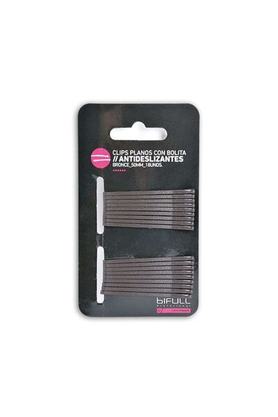 Bifull Agrafe de păr metalice, drepte, din bronz - Clemă Plano 50mm, 18 bucăți -