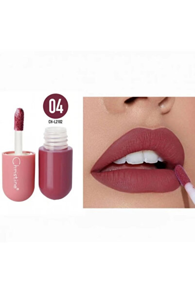Christine ملمع شفاه صغير بنكهة العسل وحبوب نبضات القلب W04