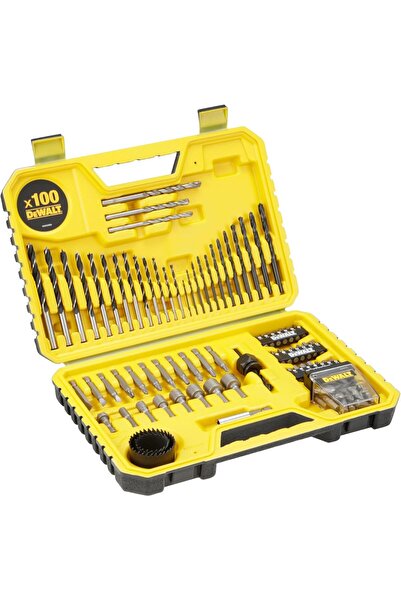 Dewalt مجموعة رؤوس مثقاب من ١٠٠ قطعة، عالية الدقة من الفولاذ عالي الأداء للمعادن والخشب والبلاستيك - متعددة الألوان، DT71563-Q