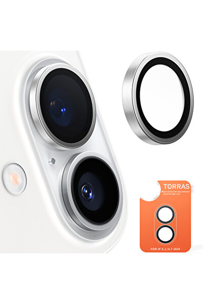 TORRAS Folie camera iPhone 16 Plus Lensguard Camera Protector, gri