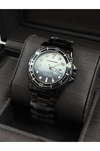 Choppers Men's Wristwatch with Calendar Steel Case in Gift Box