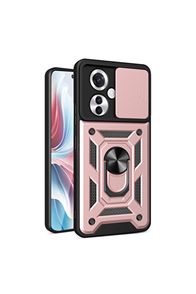 Techsuit Husa Oppo Reno11 F protectie camera CamShield Series, roz