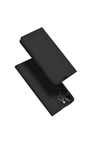 Techsuit Husa iPhone 14 Pro Max Magskin Book, negru