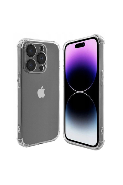 Techsuit Husa iPhone 15 Pro Αντικραδασμική διάφανη σιλικόνη, διαφανής