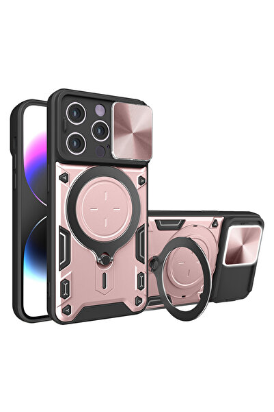 Techsuit Husa iPhone 14 Pro CamGuard Pro, roz auriu