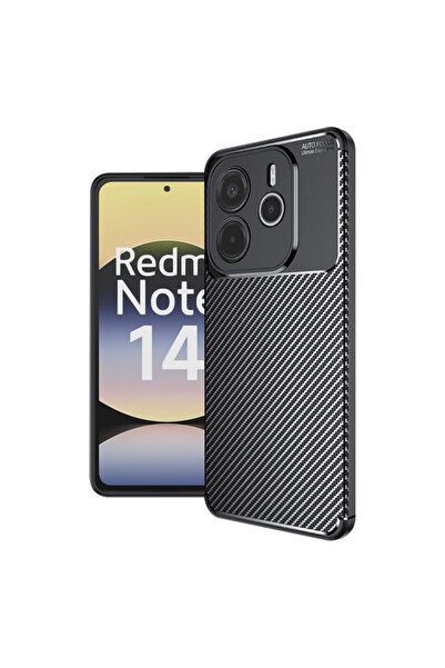 Techsuit Husa Xiaomi Redmi Note 14 4G (Regional) CarbonFiber, negru