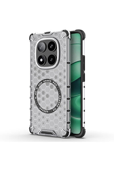 Techsuit Husa transparenta Xiaomi Redmi Note 14 Pro 5G HoneyComb Shield MagSa...