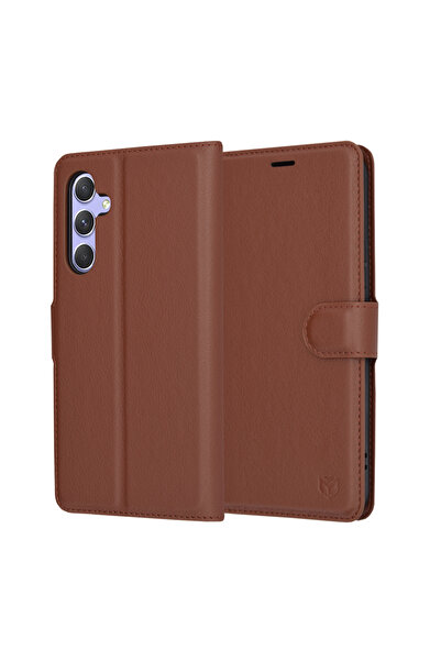 Techsuit Husa Samsung Galaxy A54 Leather Folio, maro