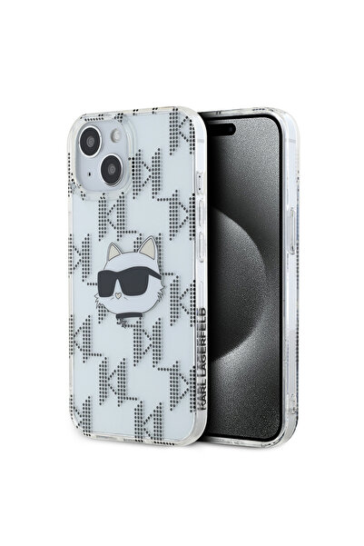 Karl Lagerfeld Husa iPhone 15 Karl Lagerfeld IML Luxury, Choupette Head&Monog...