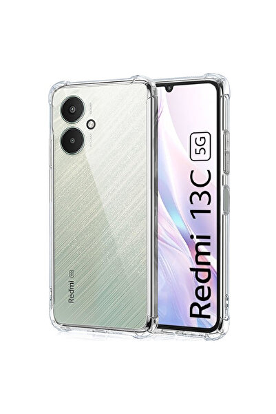 Techsuit Husa Xiaomi Redmi 13C 5G Αντικραδασμική Διαφανής Σιλικόνη, Διαφανής