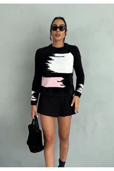 hibiscus Mustached knitwear sweater black