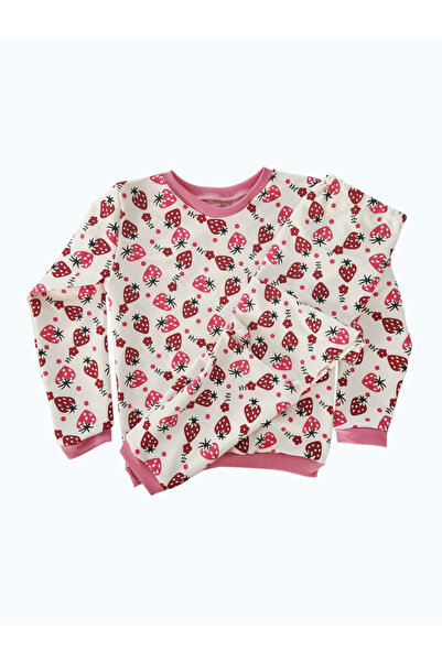 atelyu Girl Child Strawberry Pattern Cotton Pajamas