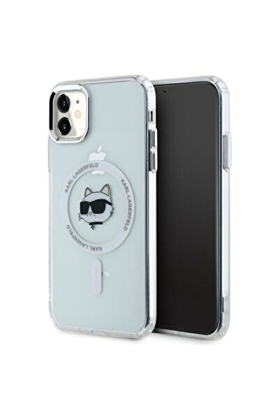 Karl Lagerfeld Husa iPhone 11 Karl Lagerfeld IML MagSafe, Metal Choupette`s H...