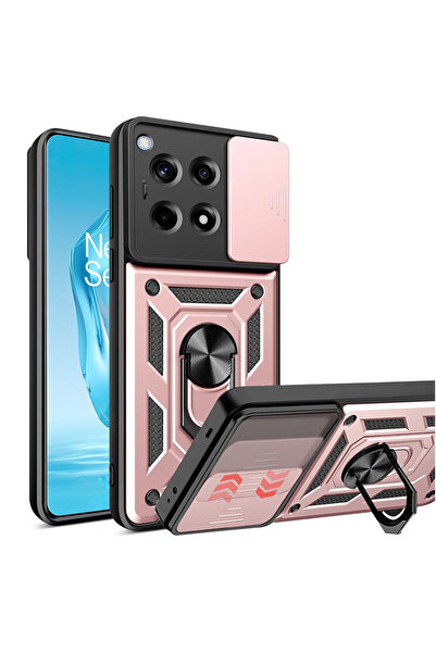 Techsuit Husa OnePlus 12R protectie camera CamShield Series, roz