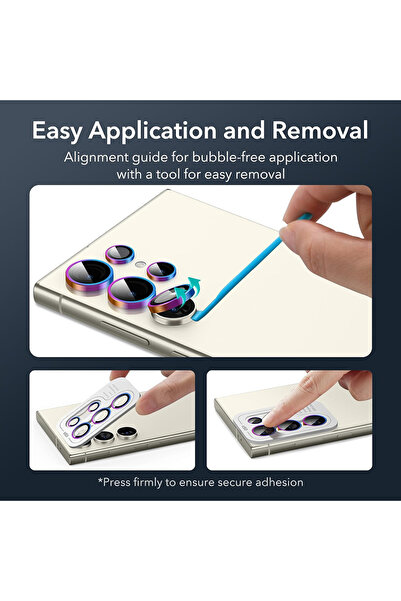 ESR Samsung Galaxy S24 Ultra Lens Protector camera glass film, multicolor