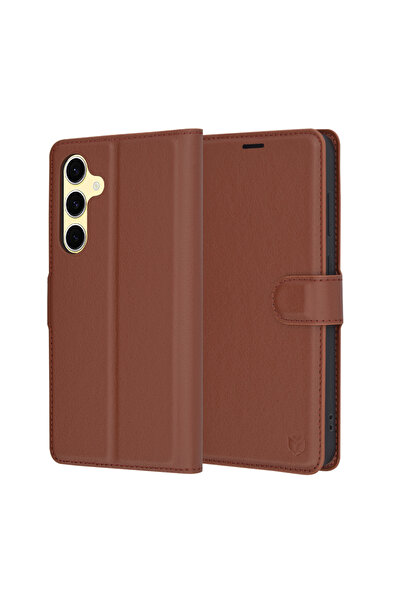 Techsuit Husa Samsung Galaxy S24 FE Leather Folio, maro