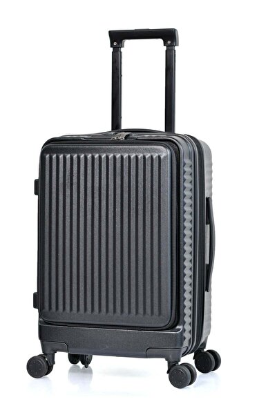 MORANO Murano Smart Travel Bag 20 Inch with USB Port (Black)