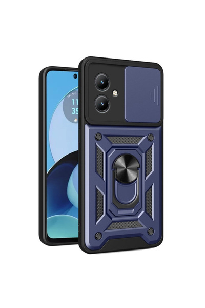 Techsuit Husa Motorola Moto G14 protectie camera CamShield Series, albastru