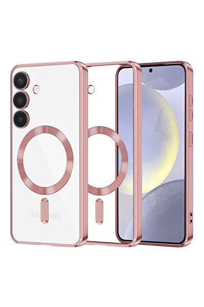 Techsuit Husa premium Samsung Galaxy S24 Plus Luxury Crystal MagSafe, roz