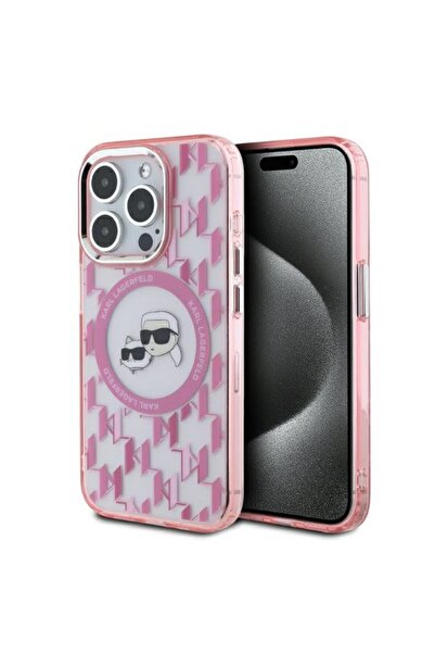 Karl Lagerfeld Husa iPhone 15 Pro Karl Lagerfeld IML MagSafe, Monogram Karl&C...