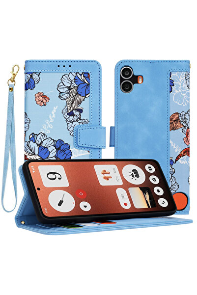 Techsuit Husa personalizata fete Nothing CMF Phone 1 FlipCraft, bleu