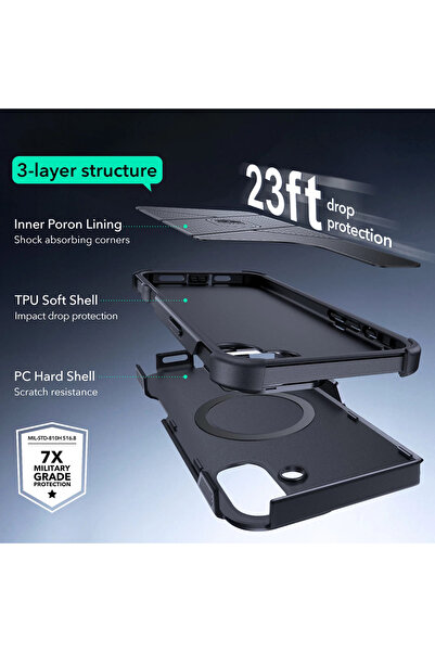 ESR iPhone 16 Cyber ​​Armor Kickstand Case, blue