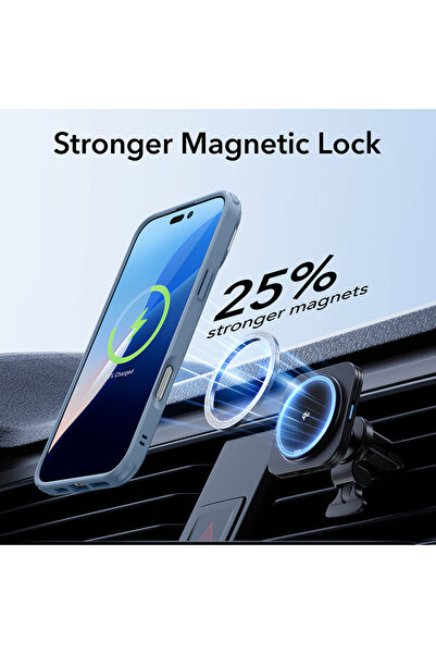 ESR Husa iPhone 16 Classic Hybrid HaloLock Kickstand, bleu