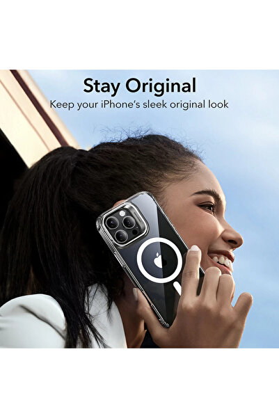 ESR Husa iPhone 16 Pro Classic Hybrid HaloLock Kickstand, transparenta