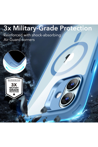 ESR Husa iPhone 16 Classic Hybrid HaloLock, bleu
