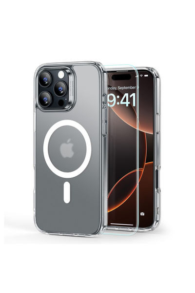 ESR [360° Package] iPhone 16 Pro Classic Hybrid HaloLock case + foil, matte