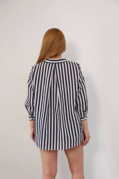 Zerenyus Striped Shirt Black White