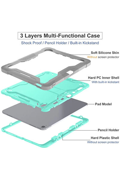 Techsuit [Pachet 360°] Husa + folie sticla Samsung Galaxy Tab S10 FE Plus Rugged TabShell, roz