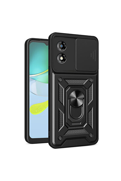 Techsuit Husa Motorola Moto E13 protectie camera CamShield Series, negru