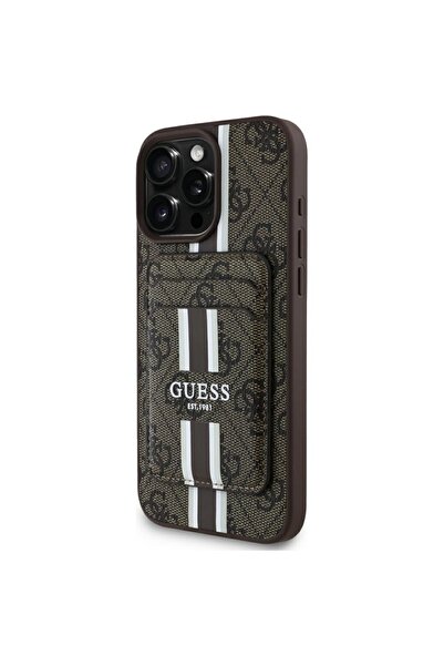 Guess Husa Cardslot 4G Stripes MagSafe iPhone 16 Pro Max, maro, GUBPHCP16XP4RPSW