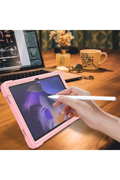 Techsuit [Pachet 360°] Husa + folie sticla Samsung Galaxy Tab A9 Plus Rugged TabShell, roz