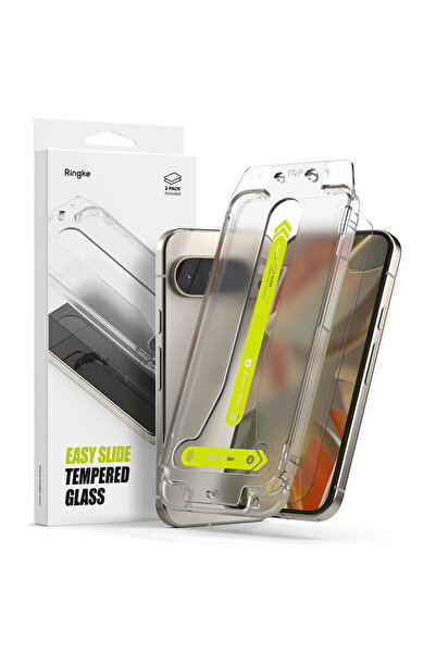 Ringke [Pachet 2x] Folie sticla Google Pixel 9 Easy Slide Tempered Glass, tra...