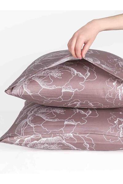 Karna Home Μαξιλαροθήκες 2 τεμαχίων σατέν με κομψή εκτύπωση