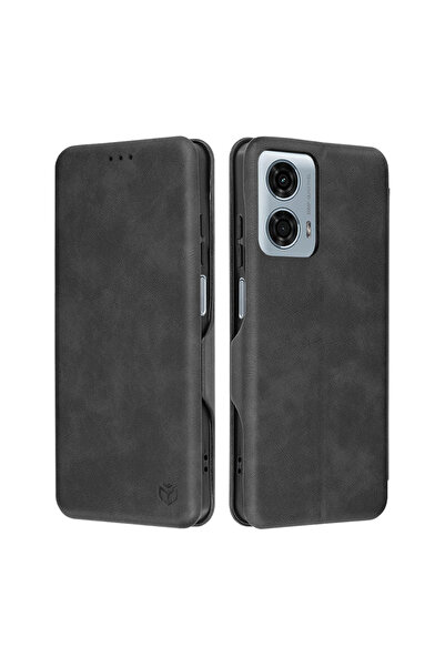 Techsuit Husa 360° Motorola Moto G24 Power Safe Wallet Plus, negru