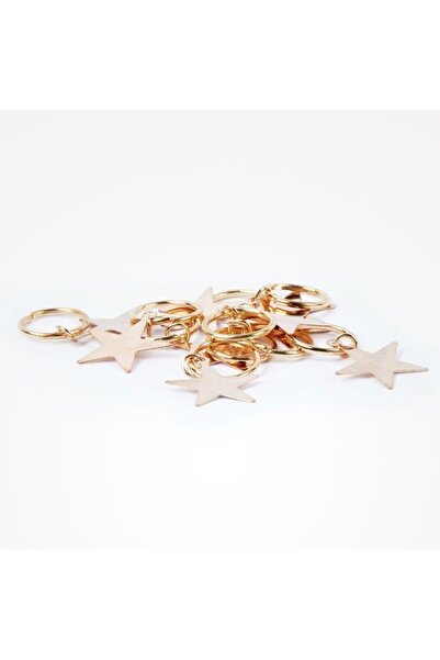 Bifull Inele decorative metalice pentru păr - Inele circulare cu stea 10 bucă...