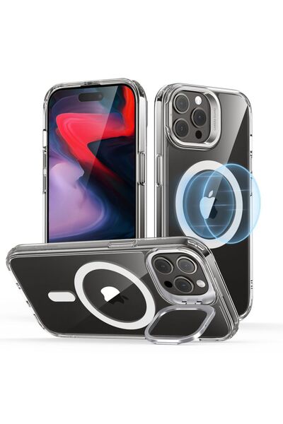 ESR Husa iPhone 15 Pro Max Classic Hybrid HaloLock Kickstand, transparenta
