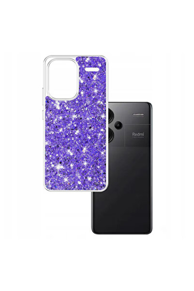 Techsuit Husa cu sclipici Xiaomi Redmi Note 13 Pro+ 5G Sparkly Glitter, mov