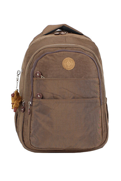 Dada Waterproof Crinkle Fabric Large Size Multi-Pocket School Backpack with Side Pockets Orthopedic Toprak