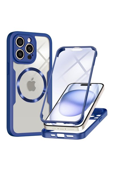 Techsuit 360° калъф ColorVerse MagSafe за iPhone 14 Pro Max, син
