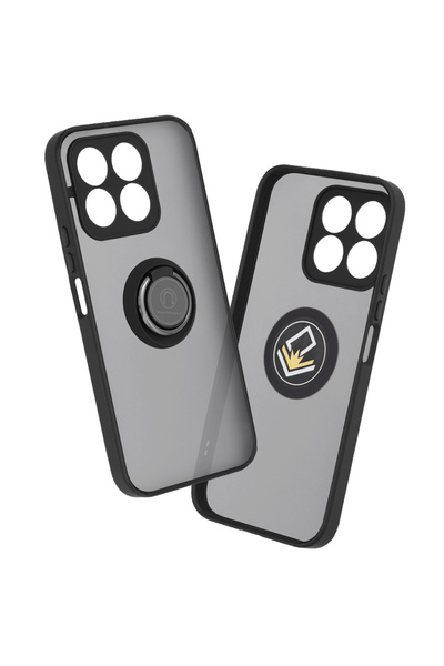 Techsuit Husa Honor X8b Glinth cu inel suport stand magnetic, negru