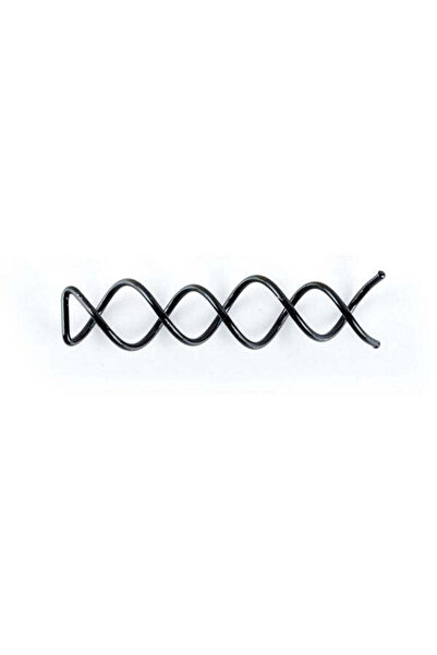 Bifull Agrafe de Par Metalice Spirala - Coiled Pin Black 6cm 2 Buc -