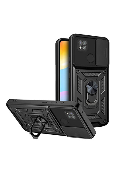 Techsuit Husa Xiaomi Redmi 9C protectie camera CamShield Series, negru