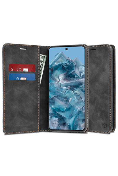 Techsuit Husa piele Google Pixel 8 Pro Confy Cover, negru