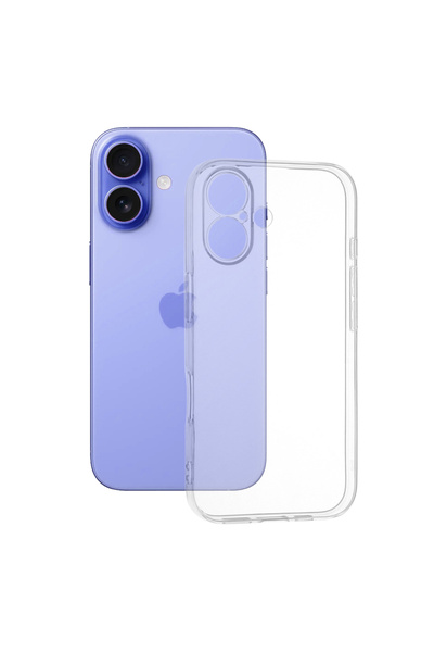 Techsuit iPhone 16 Clear Silicone Case, transparent